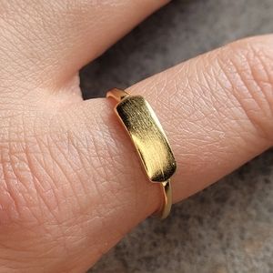10k Gold Plated Rectangle Ring
